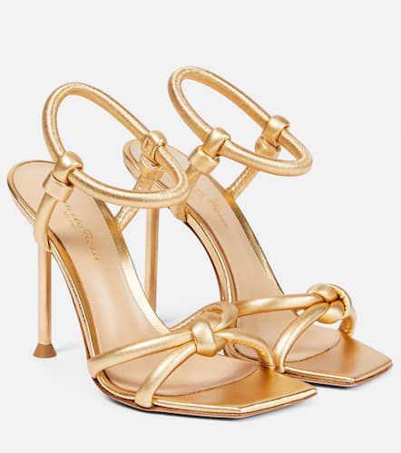 Juno metallic leather sandals - Gianvito Rossi - Modalova