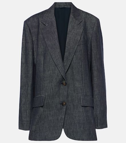 Blazer monopetto di jeans - Brunello Cucinelli - Modalova