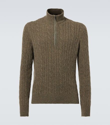 Pullover in cashmere a trecce con zip - Loro Piana - Modalova