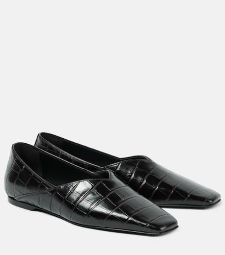 Toteme Croc-effect leather flats - Toteme - Modalova