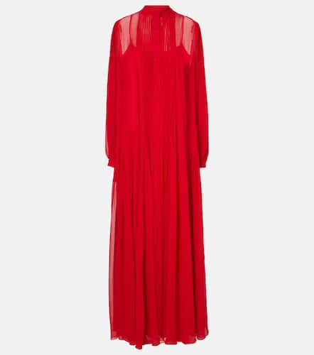 Clarinda pleated silk georgette maxi dress - Costarellos - Modalova