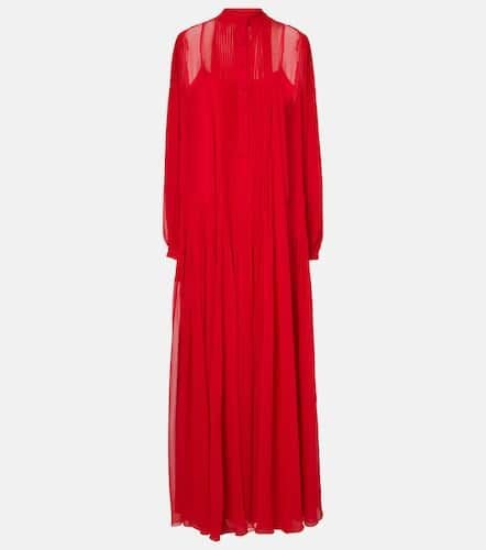 Clarinda pleated silk georgette maxi dress - Costarellos - Modalova