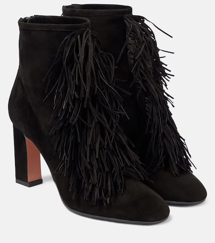 Ankle Boots Gytane 85 aus Veloursleder - Aquazzura - Modalova