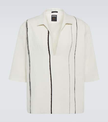 Zegna Oversized striped linen shirt - Zegna - Modalova