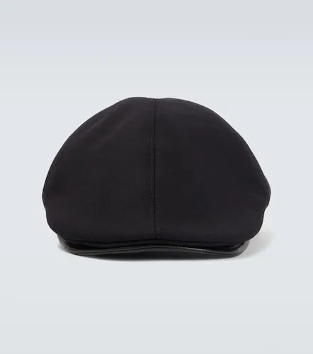 Wool and cashmere-blend flat cap - Giorgio Armani - Modalova