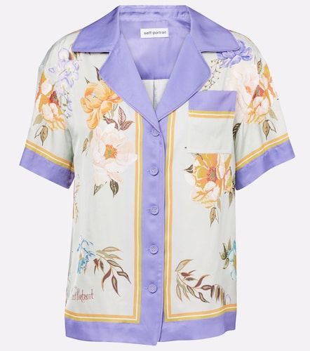 Camisa de sarga floral - Self-Portrait - Modalova