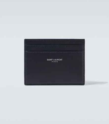 Tarjetero de piel con logo - Saint Laurent - Modalova
