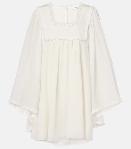 Chloé Abito corto in crêpe di seta - Chloe - Modalova