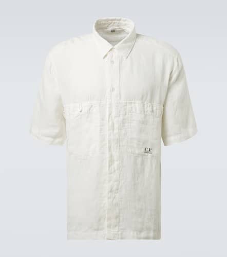 Logo linen bowling shirt - C.P. Company - Modalova