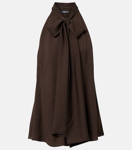 Top de georgette de seda con lazada - Tom Ford - Modalova