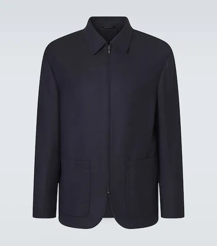 Chevron wool and cashmere-blend jacket - Giorgio Armani - Modalova
