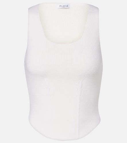 Ribbed-knit wool-blend bustier - Alaia - Modalova
