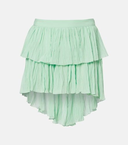 Plisse tiered georgette miniskirt - Blumarine - Modalova