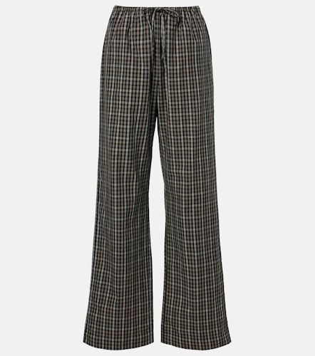 Róhe Pantaloni a gamba larga in cotone a quadri - Rohe - Modalova