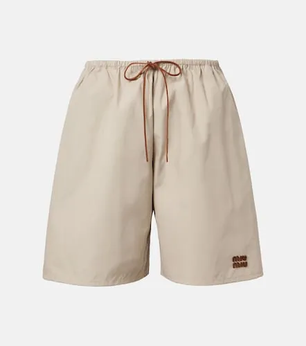 Bermudas en mezcla de algodón - Miu Miu - Modalova