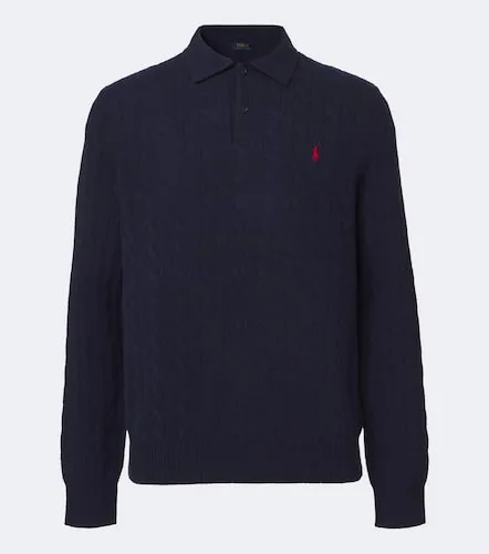 Cable-knit wool and cashmere polo sweater - Polo Ralph Lauren - Modalova