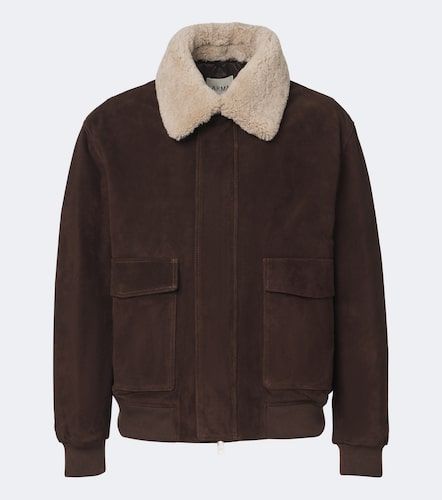 Bari shearling-trimmed suede blouson jacket - Arma - Modalova