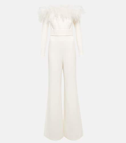 Safiyaa Feather-trimmed jumpsuit - Safiyaa - Modalova