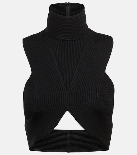 Alaïa Top cropped in maglia a coste - Alaia - Modalova