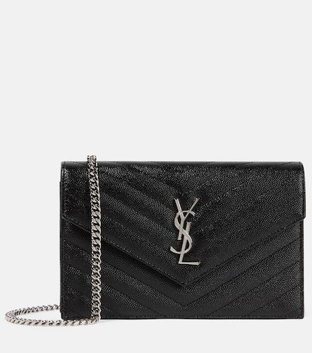 Cassandre matelassÃ© envelope leather wallet on chain - Saint Laurent - Modalova