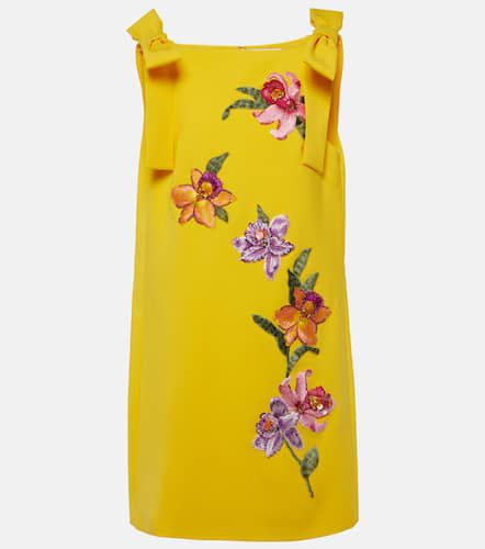 Vestido corto con bordado floral - Carolina Herrera - Modalova