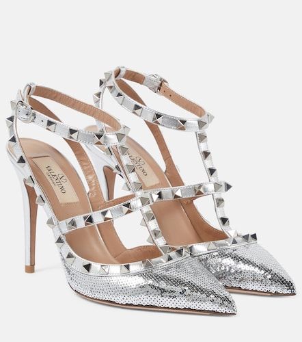 Pumps Rockstud 100 con paillettes - Valentino Garavani - Modalova