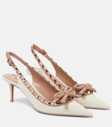 Rockstud leather slingback pumps - Valentino Garavani - Modalova