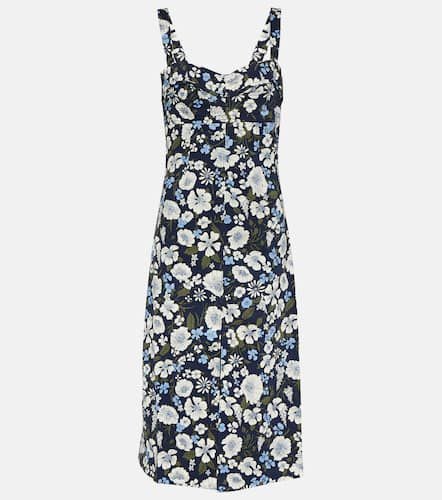 Colleen floral linen-blend midi dress - Veronica Beard - Modalova