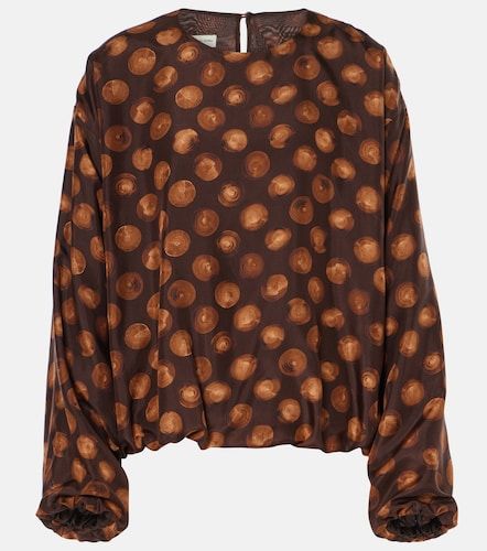 Blusa de satén estampada - Dries Van Noten - Modalova
