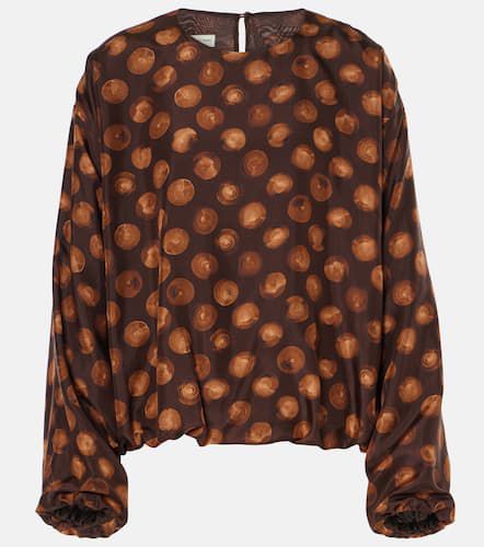 Printed satin blouse - Dries Van Noten - Modalova