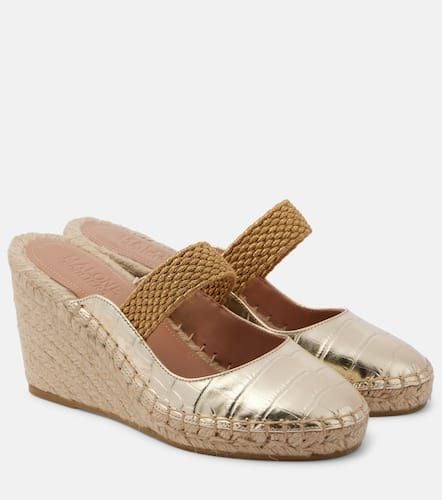 Siena 70 leather espadrille wedges - Malone Souliers - Modalova