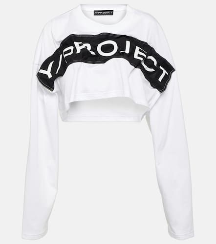 Logo cotton jersey crop top - Y/Project - Modalova