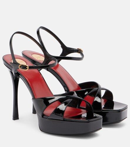 Sandalias con plataforma Debbie 85 de charol - Saint Laurent - Modalova