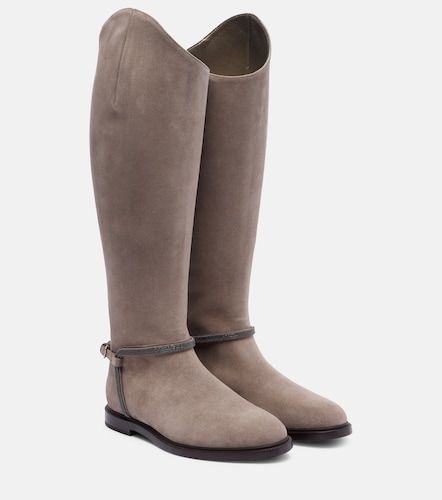 Botas altas Monili de ante - Brunello Cucinelli - Modalova