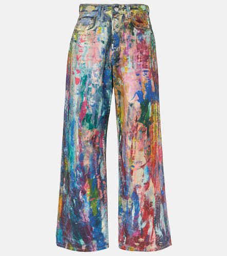 F printed low-rise wide-leg jeans - Acne Studios - Modalova