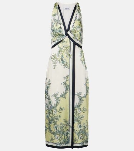 Vestido midi Kaliza de sarga floral - Veronica Beard - Modalova