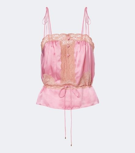 Chloé Top aus Seidensatin mit Spitze - Chloe - Modalova