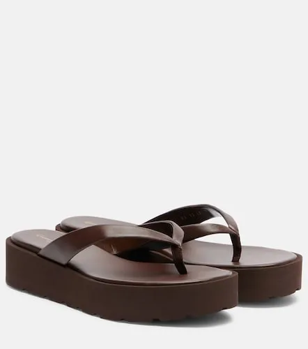 Leather platform thong sandals - Gianvito Rossi - Modalova