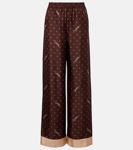 Printed silk twill palazzo pants - Valentino Garavani - Modalova