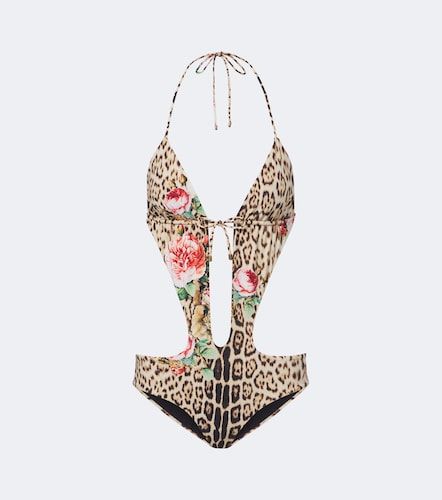 Costume intero con stampa leopardata - Roberto Cavalli - Modalova