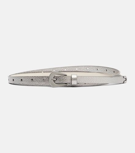 Metallic leather belt - Brunello Cucinelli - Modalova
