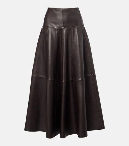 Daria leather midi skirt - Nour Hammour - Modalova