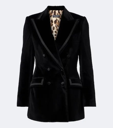 Cotton and silk-blend velvet blazer - Dolce&Gabbana - Modalova