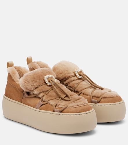 Sneakers Viv' Up in suede e shearling - Roger Vivier - Modalova