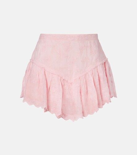 Shorts de algodón y seda bordados - Isabel Marant - Modalova