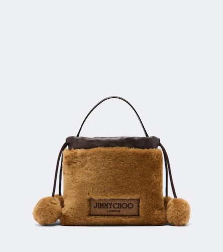Drawstring Mini shearling top-handle bag - Jimmy Choo - Modalova