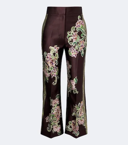 Josie floral cropped straight pants - Alemais - Modalova