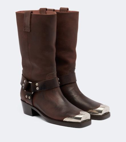 Roxy embellished leather biker boots - Paris Texas - Modalova