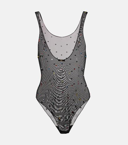 OsÃ©ree Embellished tulle bodysuit - Oseree - Modalova