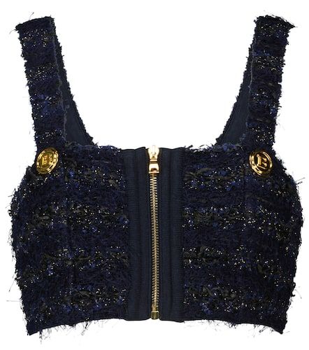 Balmain Tweed crop top - Balmain - Modalova